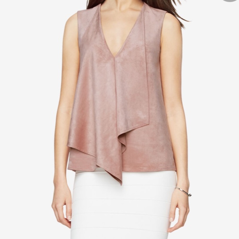 BCBGMAXAZRIA “Abby” top Shadow Blush